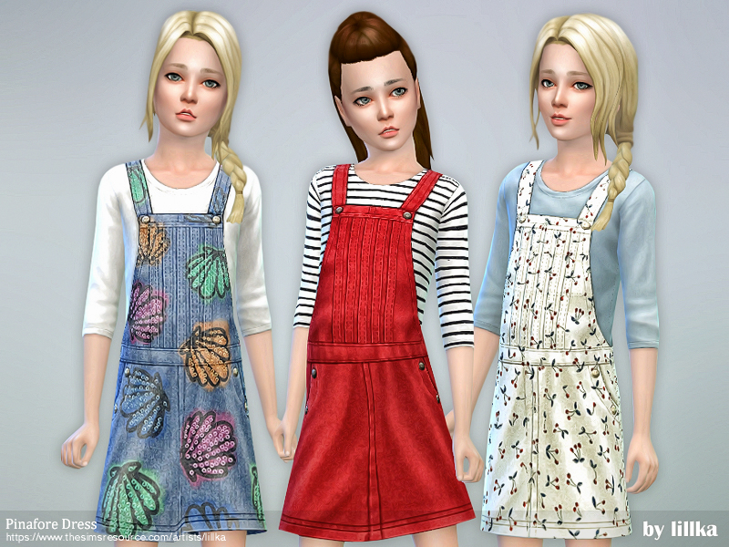 La misma sim rubia dos veces y un niño de cabello castaño diferente en The Sims 4 en el medio. Estas sims llevan vestidos en general con camisetas de manga larga y patrones divertidos.