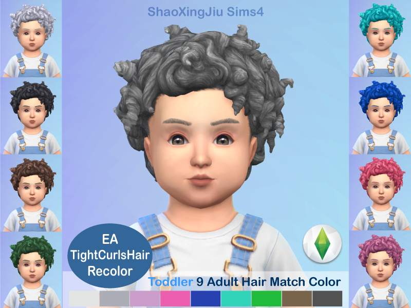 cabello rizado con colores de adulto