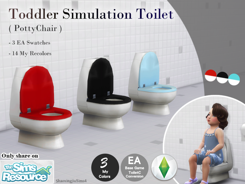 inodoro de simulación para niños pequeños sims 4 cc de niños pequeños
