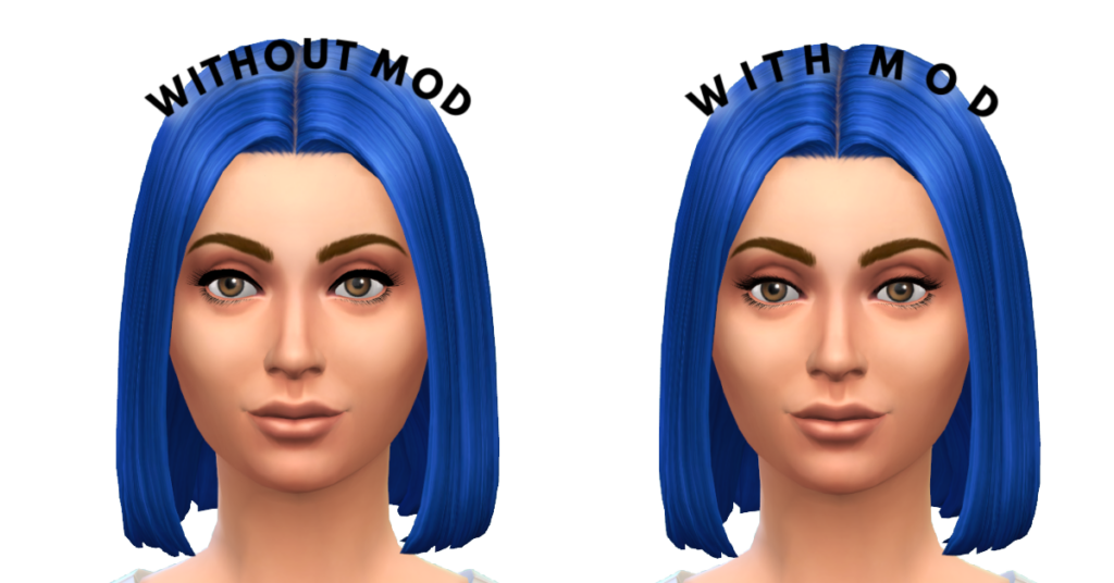 usar pestañas de cc de sims 4 con y sin no ea eyelashes