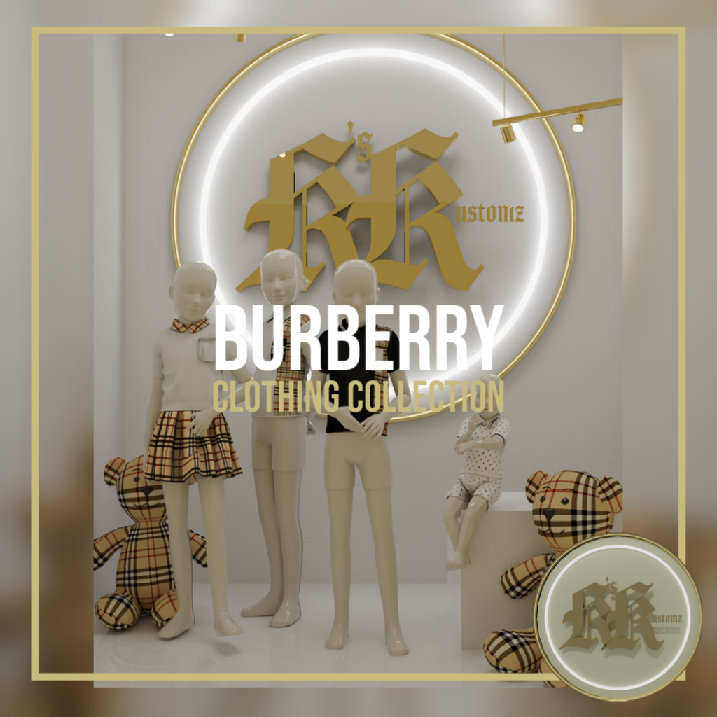 sims vistiendo ropa inspirada en Burberry