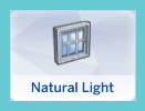 la imagen del rasgo de terreno de luz natural del juego base de los sims 4