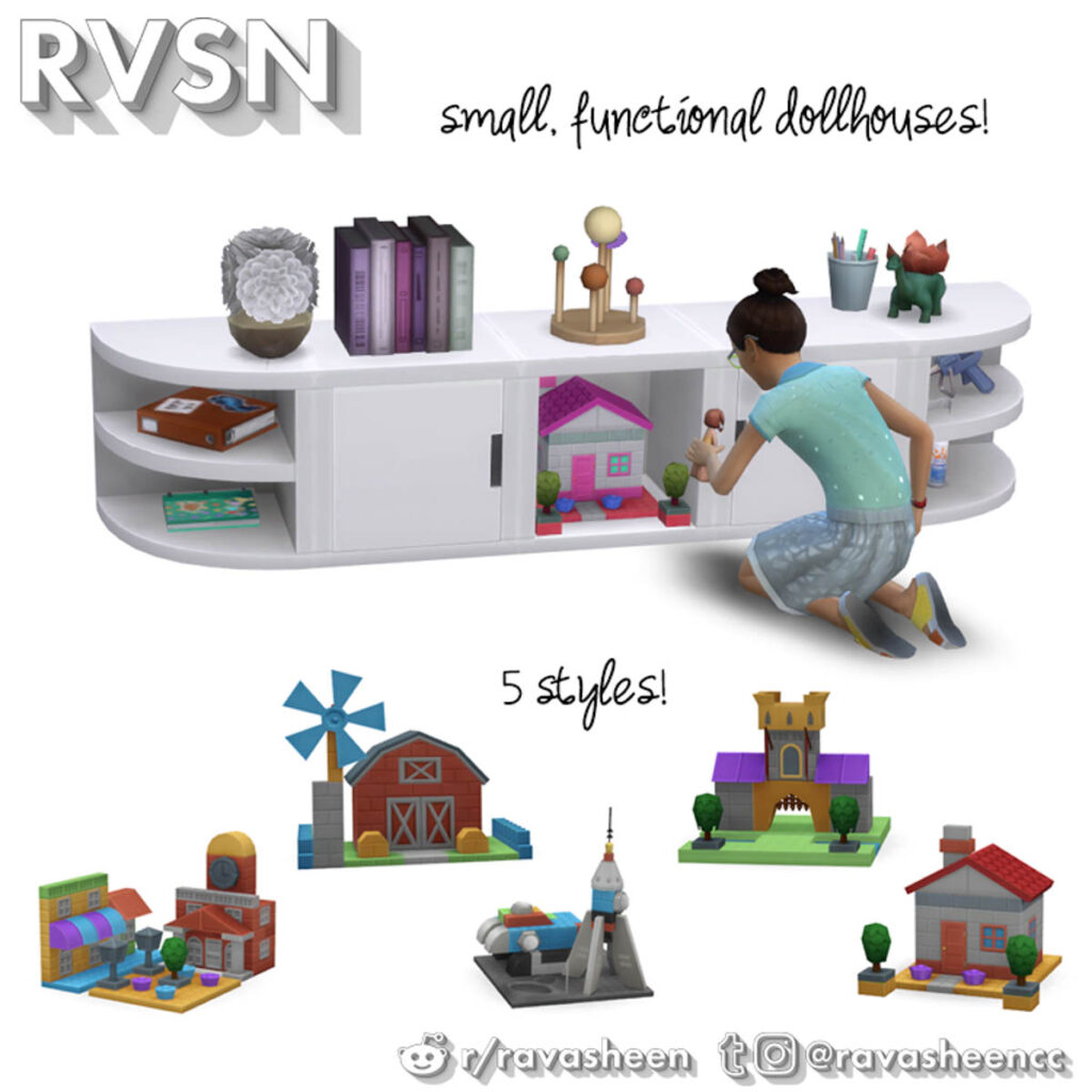 casas de muñecas más pequeñas para niños muebles cc sims 4