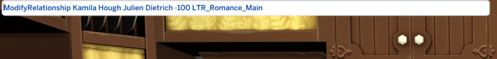 disminuir romance con trucos de relación de sims 4