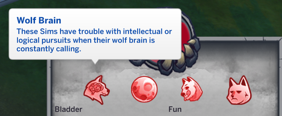 sims 4 temperamentos de hombre lobo para el cerebro de lobo