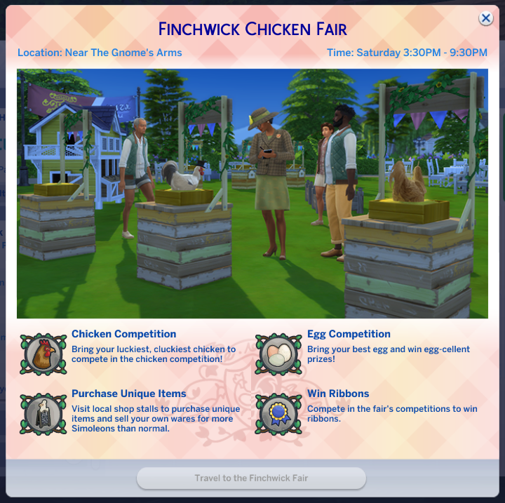 Los Sims 4: Cómo tener éxito en la Feria de Pollos Finchwick - Guías definitivas de los Sims