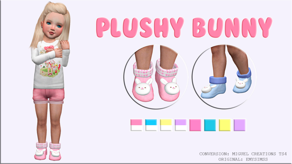 pantuflas de conejito de peluche para niños