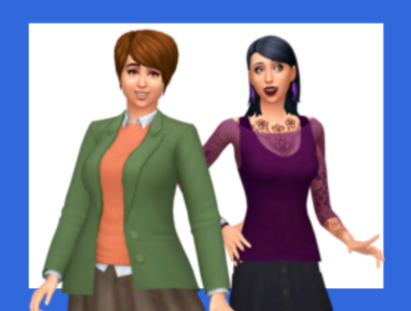 Una imagen del hogar de los Espíritus Libres (Ulrike y Maaike) que viven en Windenburg en Los Sims 4.
