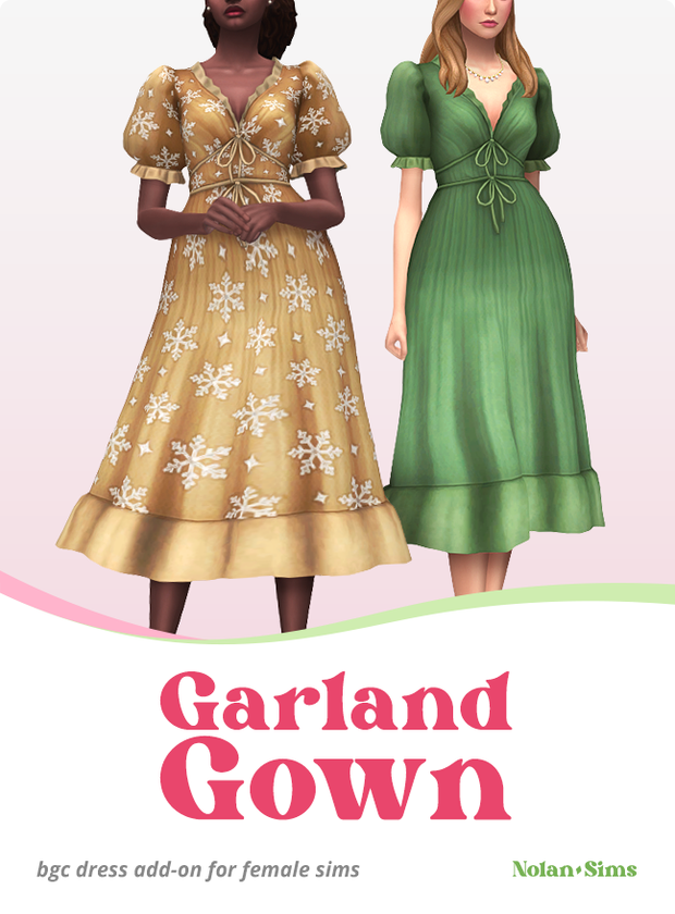 un hermoso vestido festivo sims 4 cc outfits