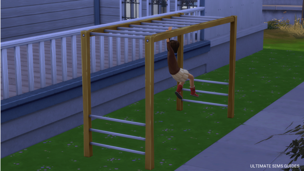 Foto de Los Sims 4 niños intentando pasar por los columpios