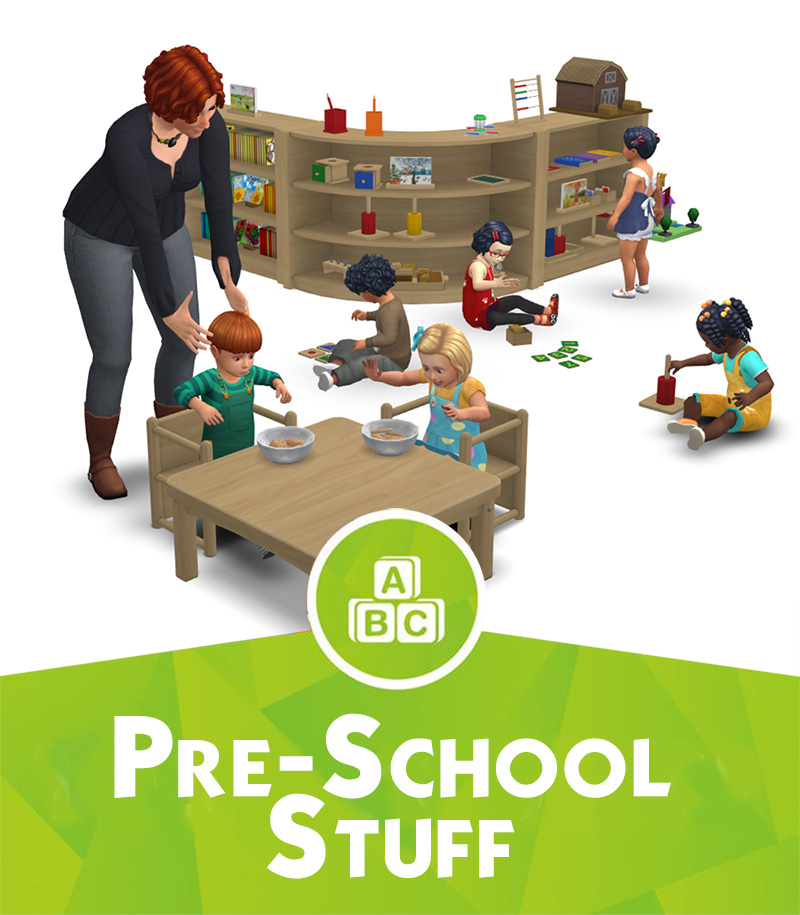 portada del paquete de contenido personalizado de cosas de preescolar