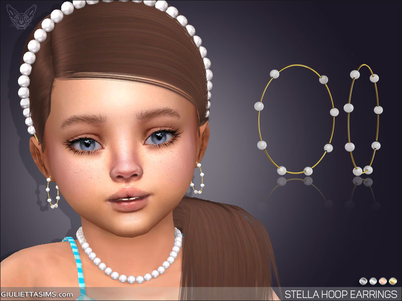 ARETES DE ARO PARA NIÑOS SIMS 4