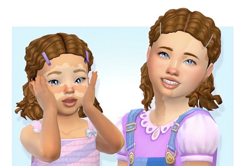 sims 4 pelo rizado para niñas pequeñas cc