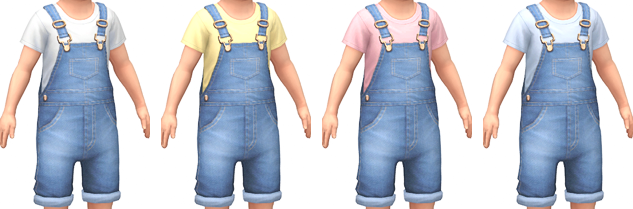 OVEROLES DE SIMS PARA NIÑOS PEQUEÑOS