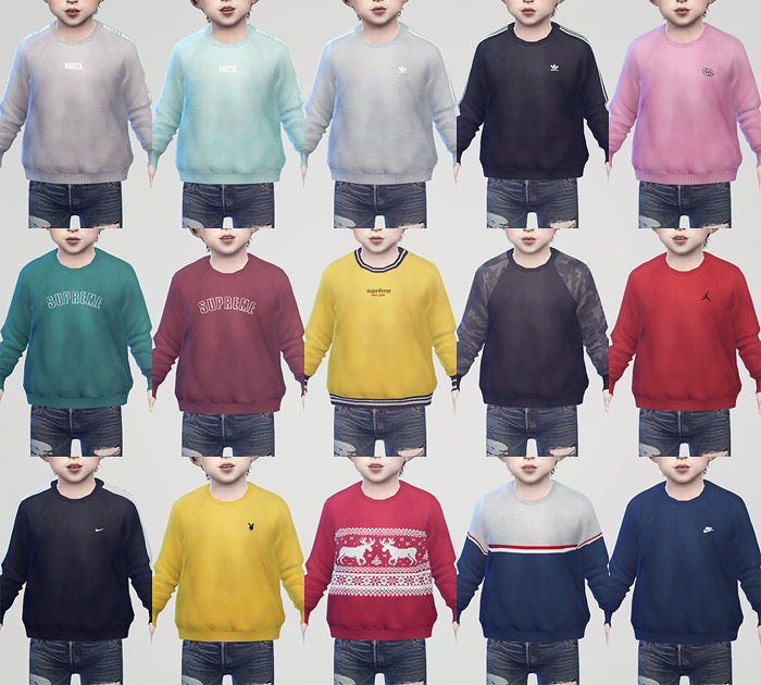 ropa para niños pequeños de sims 4 cc