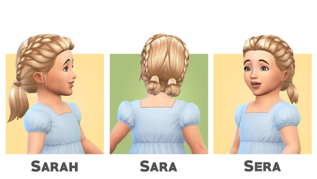 SIMS 4 PELO SARAH PARA NIÑAS
