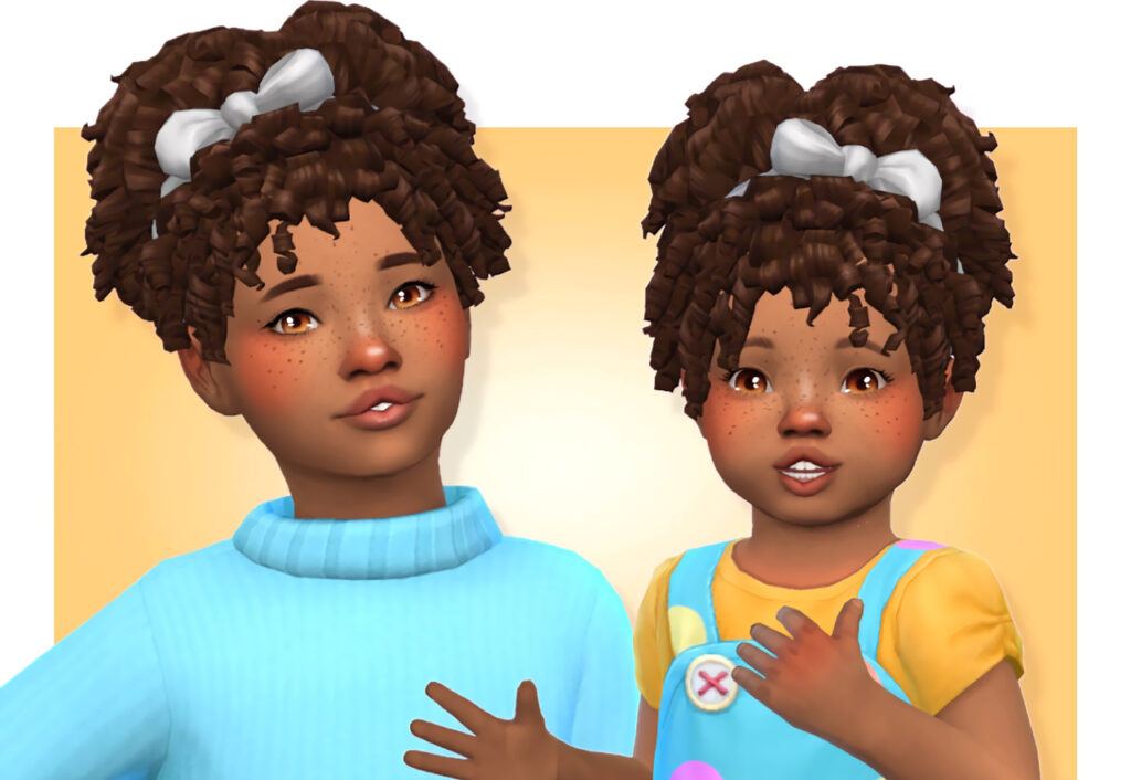 sims 4 pelo texturizado para niños pequeños