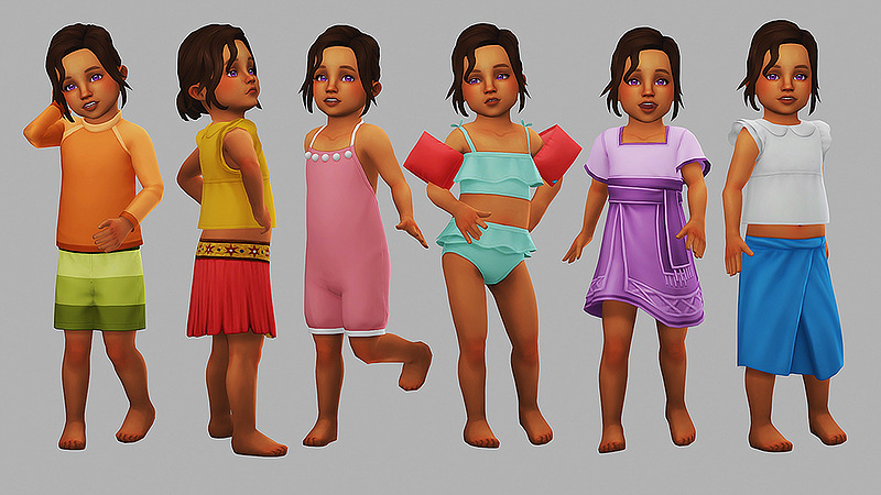ropa de la vida en la isla para niños