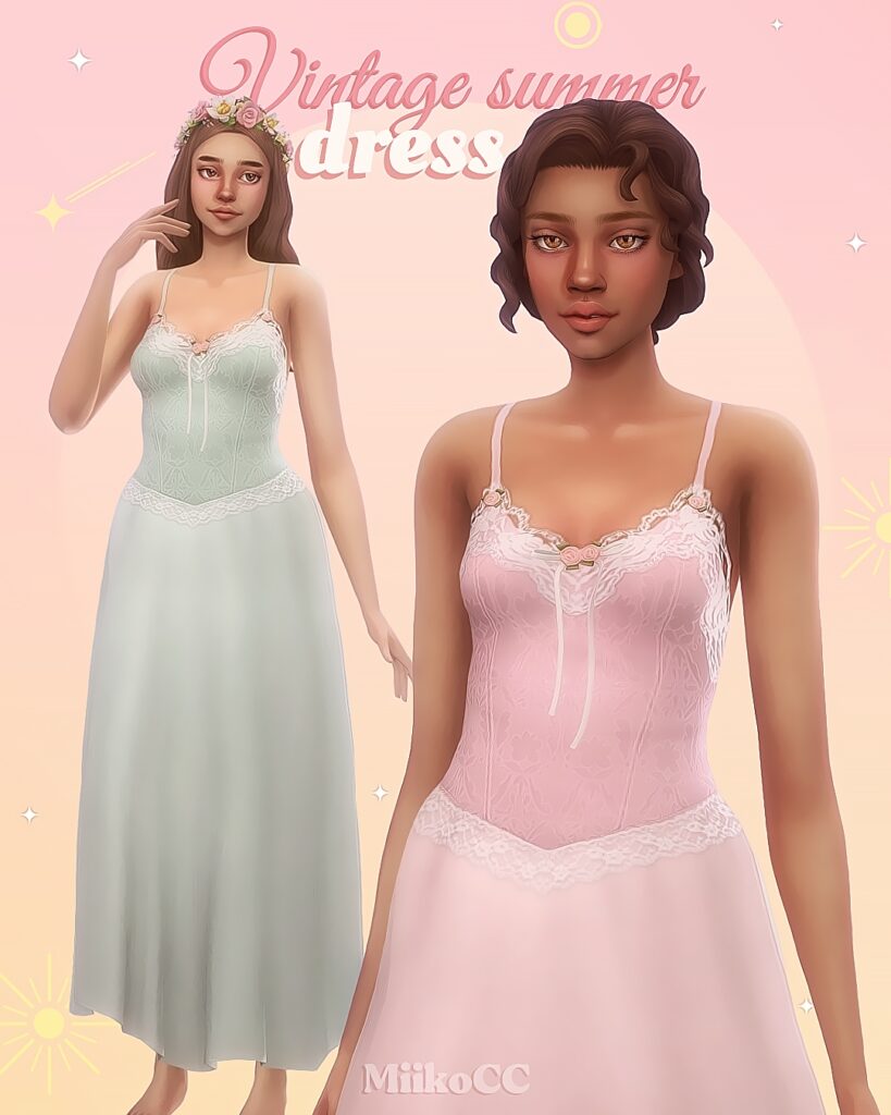 un vestido de verano con flores y encaje