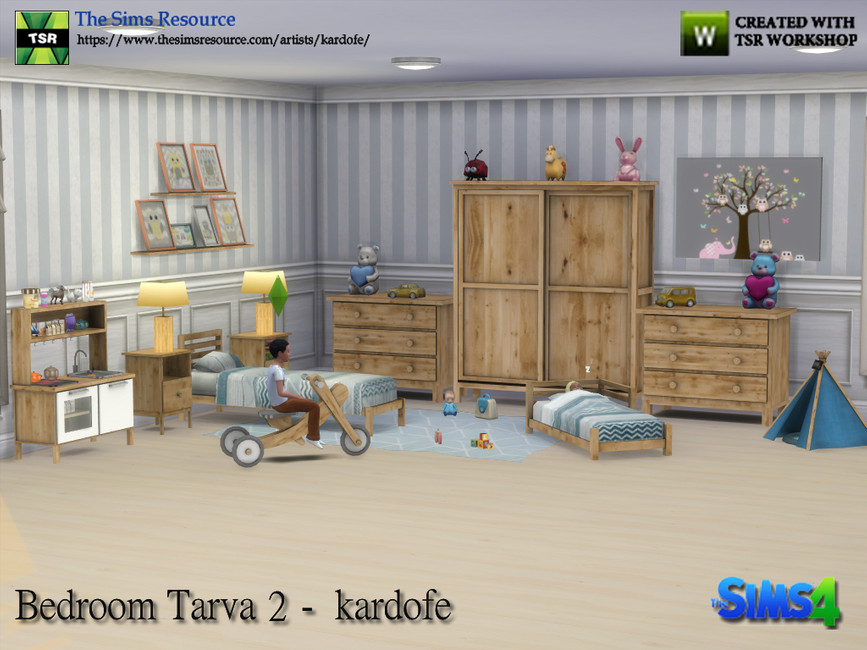 conjunto de dormitorio Tarva para Sims 4