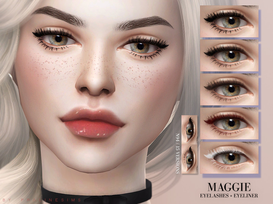 sims 4 cc pestañas con delineador