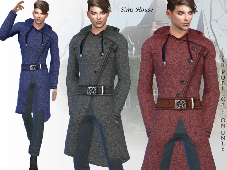 El mismo personaje masculino de Los Sims 4 tres veces que lleva una chaqueta mágica