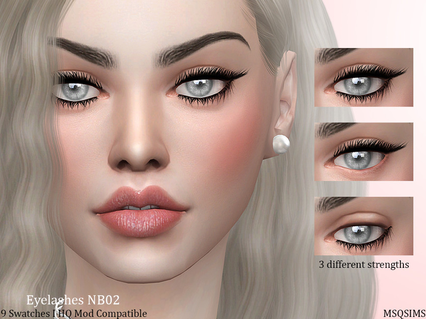 Pestañas NB02 para Sims 4