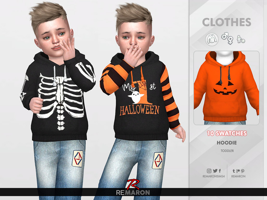 niños con sudadera de Halloween