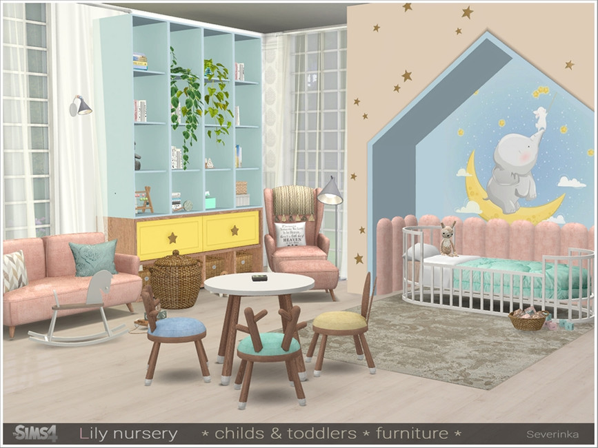conjuntos de dormitorio para niños de sims 4 cc