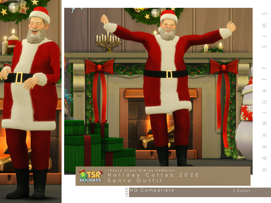Un vestido que parece el traje de Santa Claus.