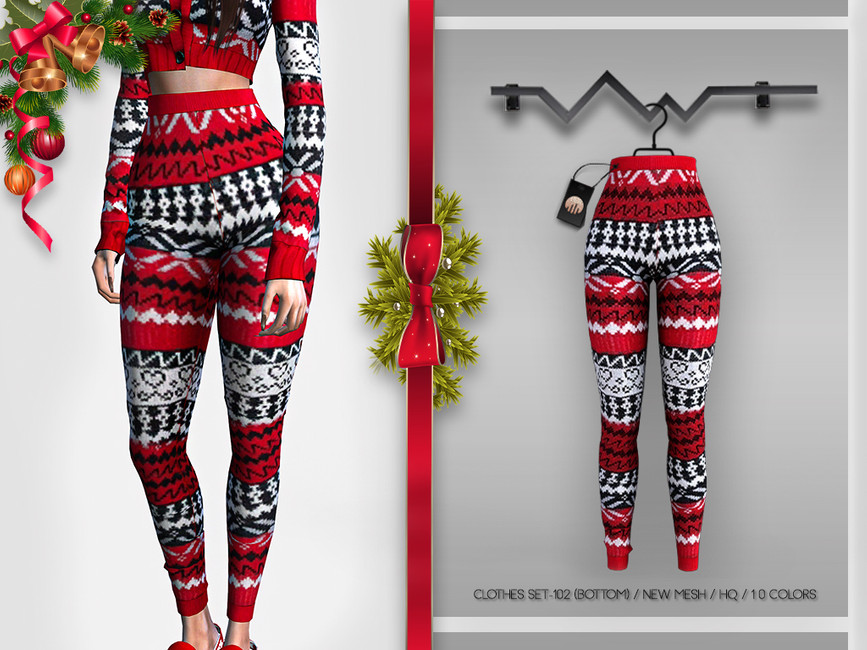 Un par de leggings térmicos con estampado invernal