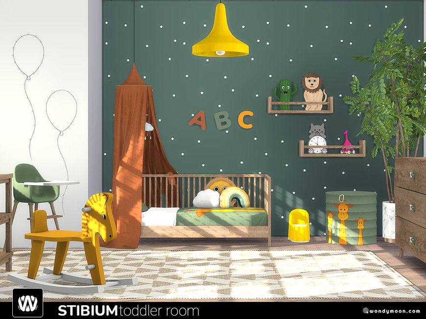 conjuntos de dormitorio para niños pequeños en los Sims 4