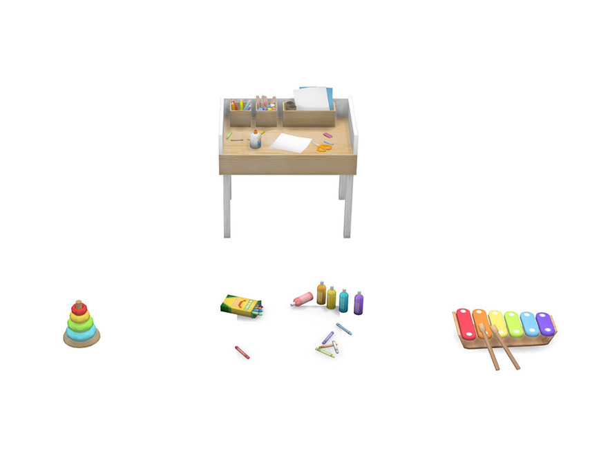 mesas de manualidades para niños