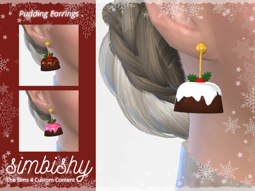 Un juego de pendientes que parecen un delicioso postre navideño