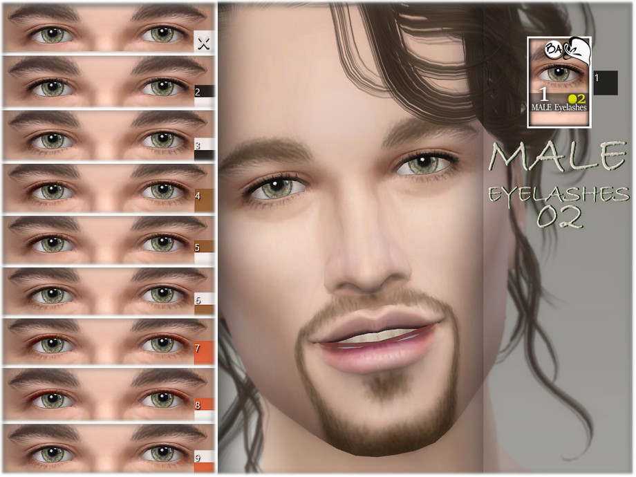 pestañas masculinas para Los Sims 4